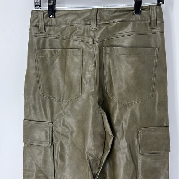 Zara NWT Full Length Faux Leather Pants 4 - Picture 5 of 7